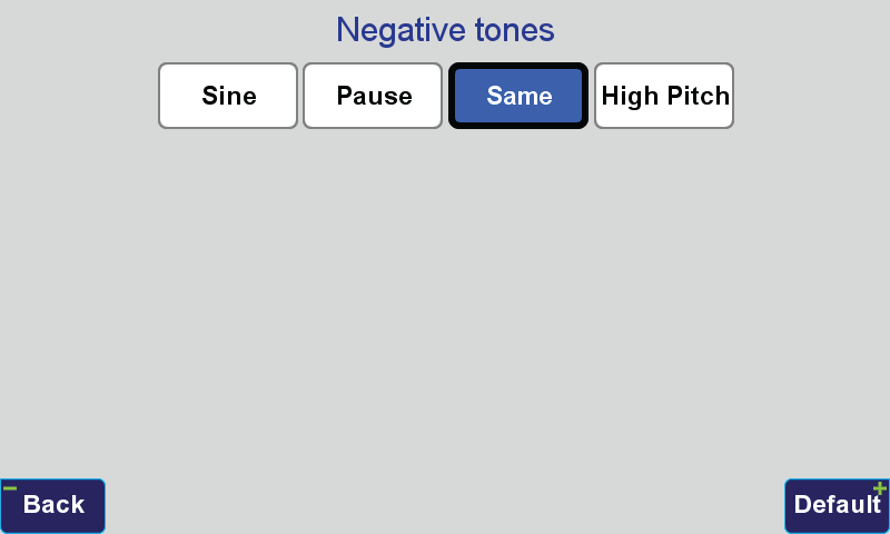 Negative mag tone selection.