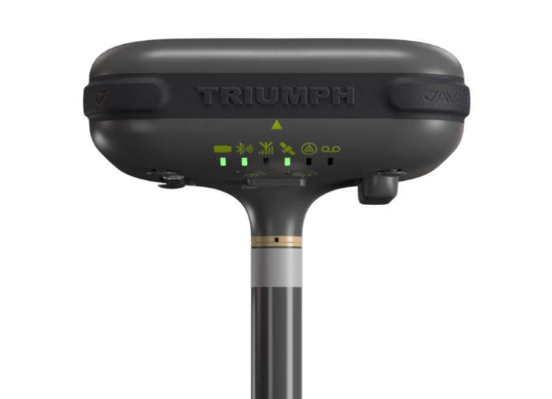 The TRIUMPH-1M Plus is a precision GNSS Smart Antenna featuring integrated wireless communications and a MEMS IMU to deliver Tilt Compensated RTK.